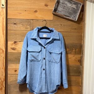 Ci Sono Light Blue Corduroy Shirt